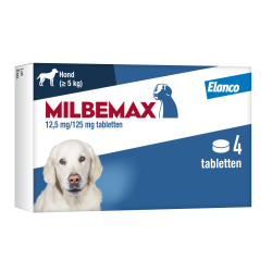 Milbemax Tabletten Hond Groot 5-75kg 4 tabl.