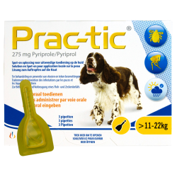 Prac-Tic Teken en vlooien druppels 11 tot 22 kg