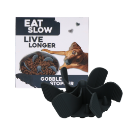 Eat Slow Live Longer Gobble Stopper Grijs M