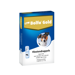 Bolfo Gold Vlooiendruppels Hond - 4 tot 10 kg - 100 mg 2 pipetten